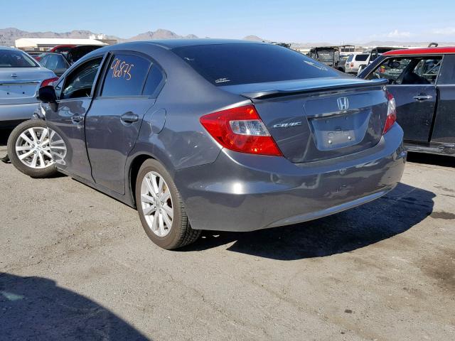 19XFB2F93CE026643 - 2012 HONDA CIVIC EXL GRAY photo 3