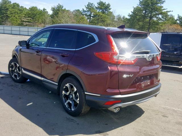 7FARW2H96JE051000 - 2018 HONDA CR-V TOURI BURGUNDY photo 3