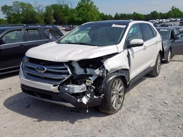 2FMPK3K85JBC46003 - 2018 FORD EDGE TITAN WHITE photo 2