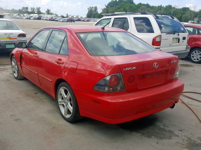 JTHBD192320043496 - 2002 LEXUS IS 300 RED photo 3