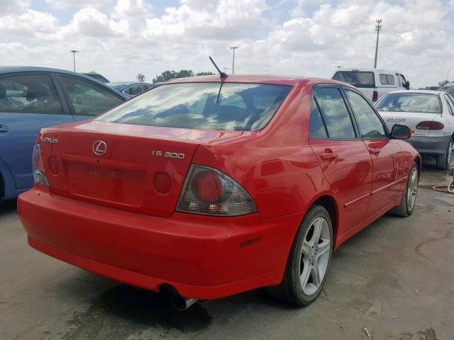 JTHBD192320043496 - 2002 LEXUS IS 300 RED photo 4