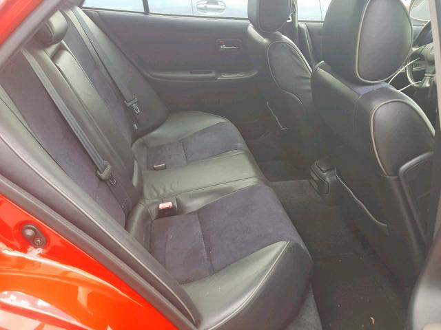 JTHBD192320043496 - 2002 LEXUS IS 300 RED photo 6