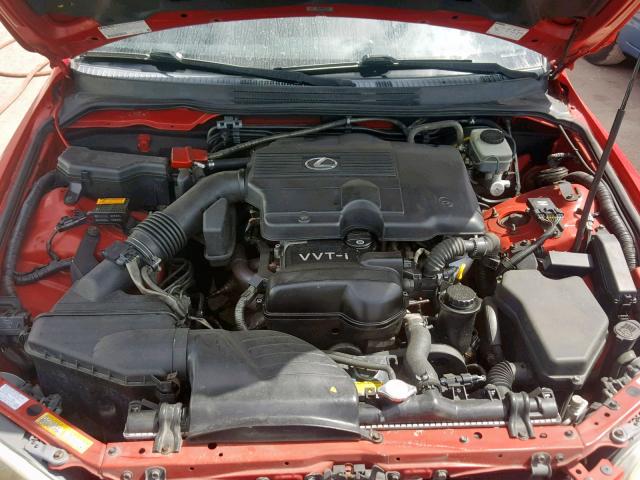 JTHBD192320043496 - 2002 LEXUS IS 300 RED photo 7