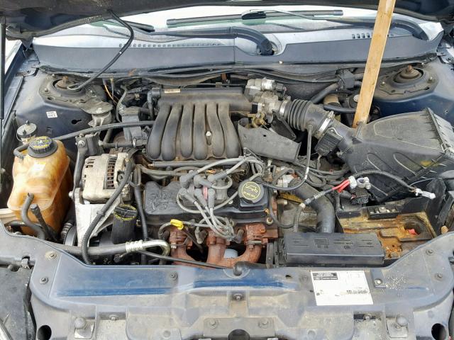 1FAFP52U11A119633 - 2001 FORD TAURUS LX BLUE photo 7