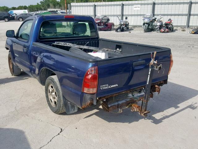 5TENX22N16Z311063 - 2006 TOYOTA TACOMA BLUE photo 3