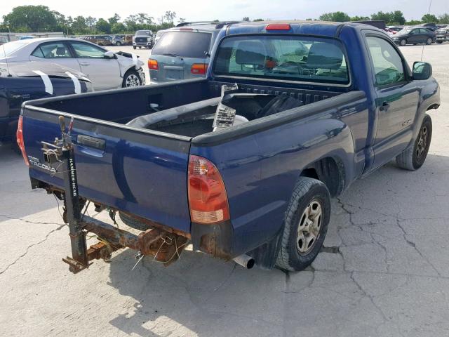 5TENX22N16Z311063 - 2006 TOYOTA TACOMA BLUE photo 4