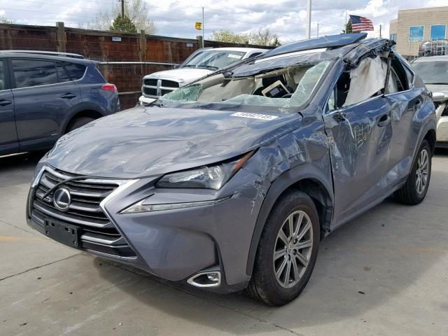 JTJBARBZ9H2098366 - 2017 LEXUS NX 200T GRAY photo 2