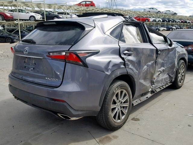 JTJBARBZ9H2098366 - 2017 LEXUS NX 200T GRAY photo 4