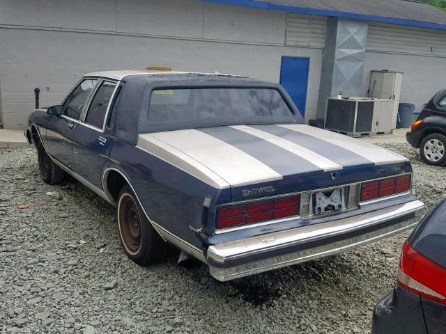 1G1BU51E6KA154836 - 1989 CHEVROLET CAPRICE CL BLUE photo 3