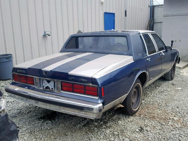 1G1BU51E6KA154836 - 1989 CHEVROLET CAPRICE CL BLUE photo 4