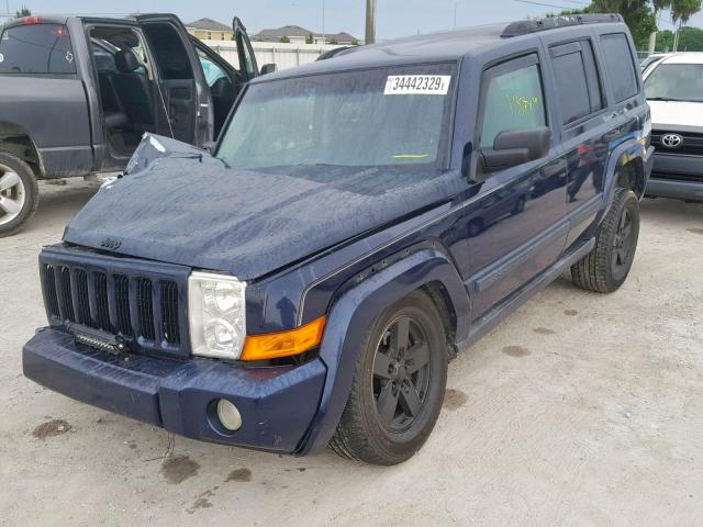 1J8HH48N36C215584 - 2006 JEEP COMMANDER BLUE photo 2