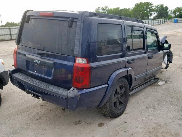 1J8HH48N36C215584 - 2006 JEEP COMMANDER BLUE photo 4