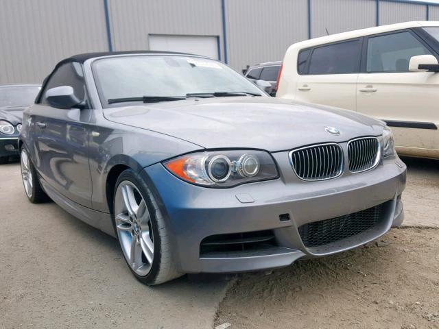 WBAUN7C55BVM25249 - 2011 BMW 135 I GRAY photo 1