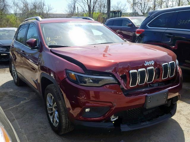 1C4PJLLB6KD262708 - 2019 JEEP CHEROKEE L BURGUNDY photo 1