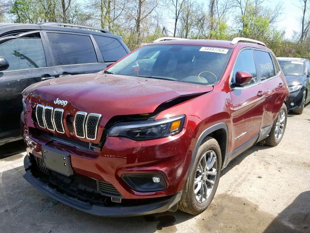 1C4PJLLB6KD262708 - 2019 JEEP CHEROKEE L BURGUNDY photo 2