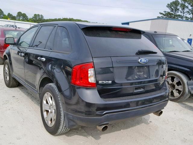 2FMDK3JC1BBA16730 - 2011 FORD EDGE SEL BLACK photo 3