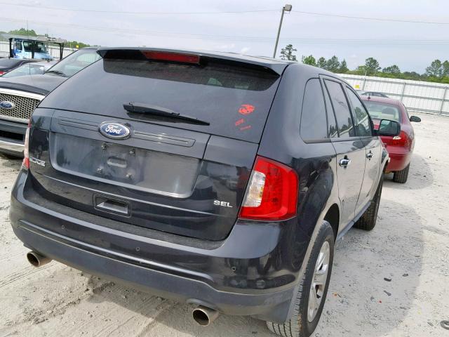 2FMDK3JC1BBA16730 - 2011 FORD EDGE SEL BLACK photo 4