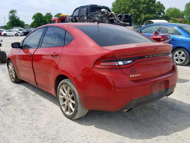 1C3CDFBH5DD103814 - 2013 DODGE DART SXT RED photo 3