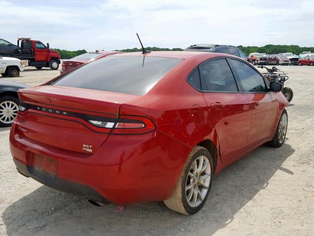 1C3CDFBH5DD103814 - 2013 DODGE DART SXT RED photo 4