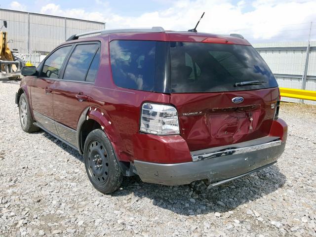 1FMDK05W38GA42895 - 2008 FORD TAURUS X S MAROON photo 3