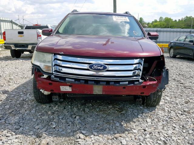 1FMDK05W38GA42895 - 2008 FORD TAURUS X S MAROON photo 9