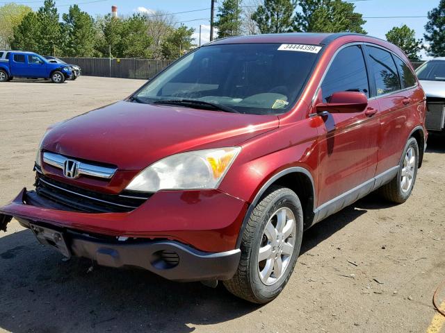 JHLRE48708C050542 - 2008 HONDA CR-V EXL RED photo 2