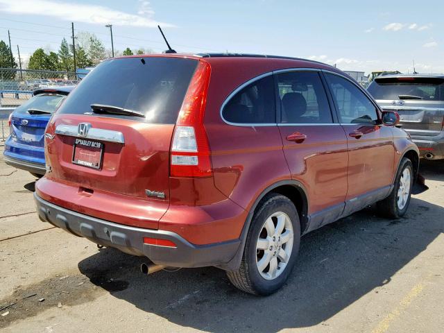 JHLRE48708C050542 - 2008 HONDA CR-V EXL RED photo 4