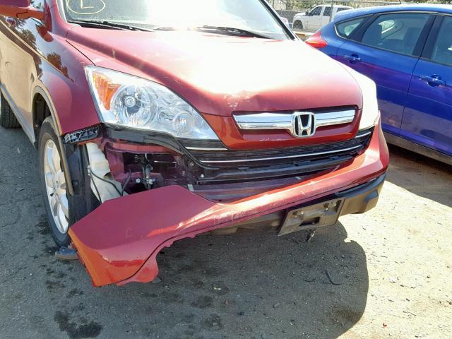 JHLRE48708C050542 - 2008 HONDA CR-V EXL RED photo 9