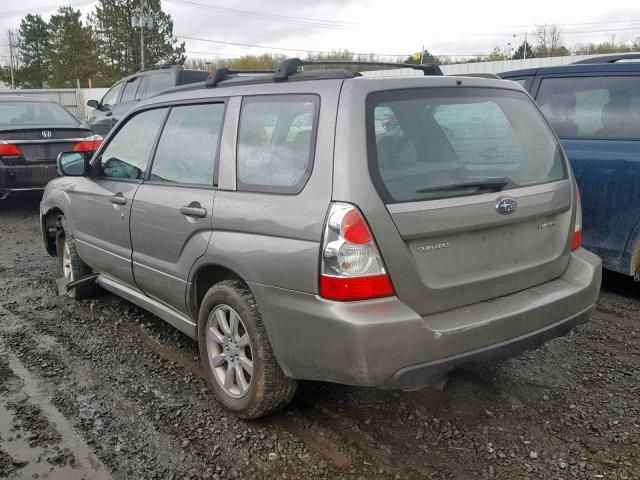 JF1SG65666H744853 - 2006 SUBARU FORESTER 2 GRAY photo 3