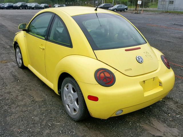 3VWCC21C1YM445992 - 2000 VOLKSWAGEN NEW BEETLE ყვითელი ფოტო 3