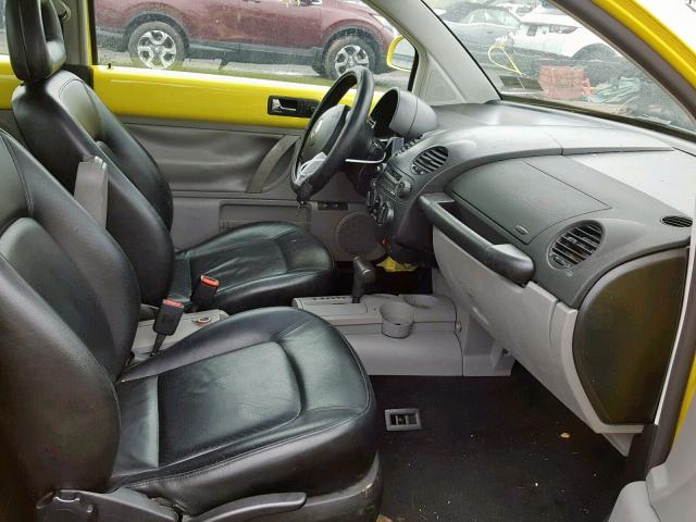 3VWCC21C1YM445992 - 2000 VOLKSWAGEN NEW BEETLE ყვითელი ფოტო 5