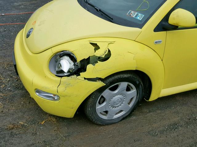 3VWCC21C1YM445992 - 2000 VOLKSWAGEN NEW BEETLE ყვითელი ფოტო 9