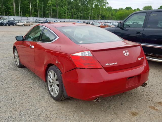 1HGCS2B88AA010049 - 2010 HONDA ACCORD EXL RED photo 3