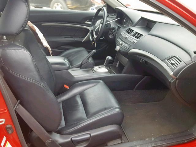 1HGCS2B88AA010049 - 2010 HONDA ACCORD EXL RED photo 5