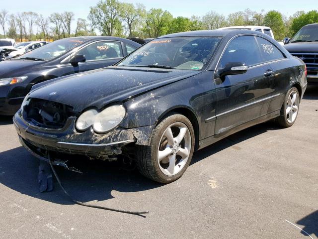 WDBTJ65J75F163195 - 2005 MERCEDES-BENZ CLK 320C BLACK photo 2