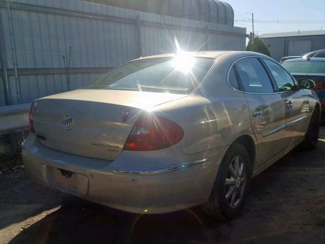 2G4WD582281284048 - 2008 BUICK LACROSSE C GOLD photo 4