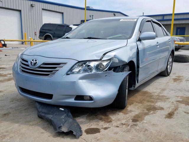 4T1BB46K48U044599 - 2008 TOYOTA CAMRY HYBR BLUE photo 2