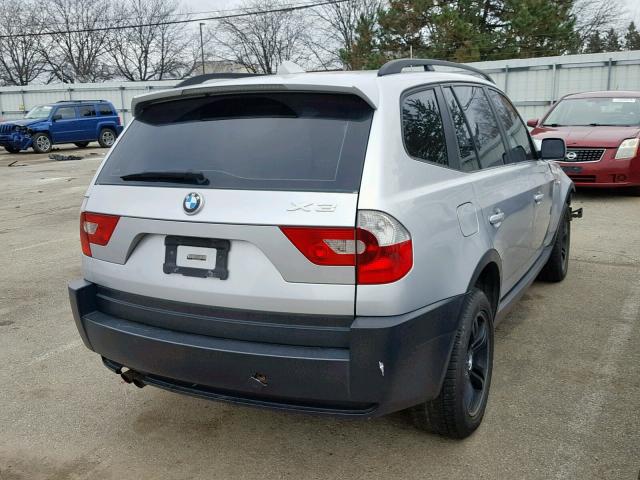 WBXPA934X5WD22136 - 2005 BMW X3 3.0I SILVER photo 4