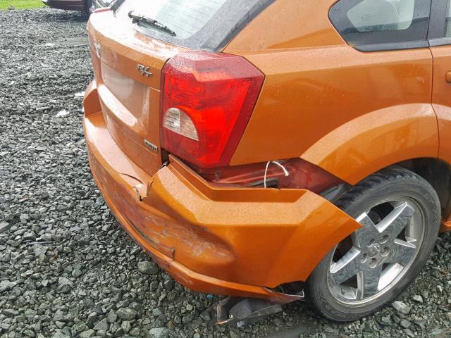 1B3HE78K47D560028 - 2007 DODGE CALIBER R/ ORANGE photo 9