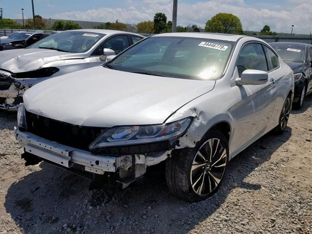 1HGCT2B81GA000839 - 2016 HONDA ACCORD EXL WHITE photo 2