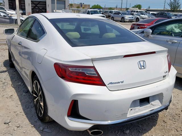 1HGCT2B81GA000839 - 2016 HONDA ACCORD EXL WHITE photo 3