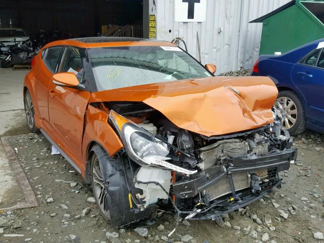 KMHTC6AE2GU267821 - 2016 HYUNDAI VELOSTER T ORANGE photo 1