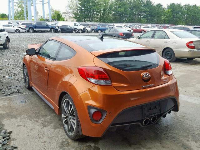 KMHTC6AE2GU267821 - 2016 HYUNDAI VELOSTER T ORANGE photo 3