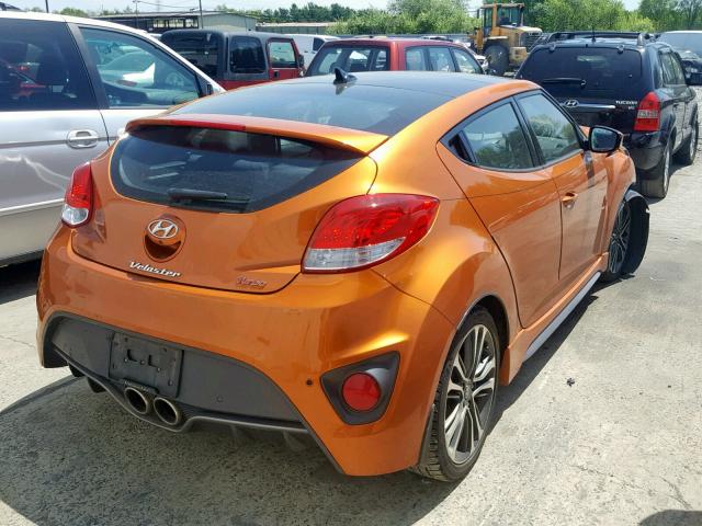 KMHTC6AE2GU267821 - 2016 HYUNDAI VELOSTER T ORANGE photo 4