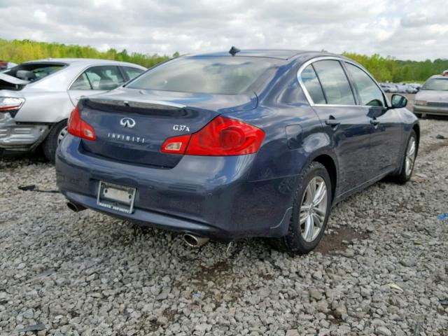 JN1CV6AR4DM354927 - 2013 INFINITI G37 BLUE photo 4