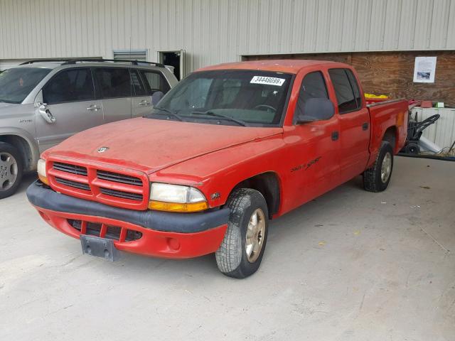 1B7GL2AX4YS603658 - 2000 DODGE DAKOTA QUA RED photo 2