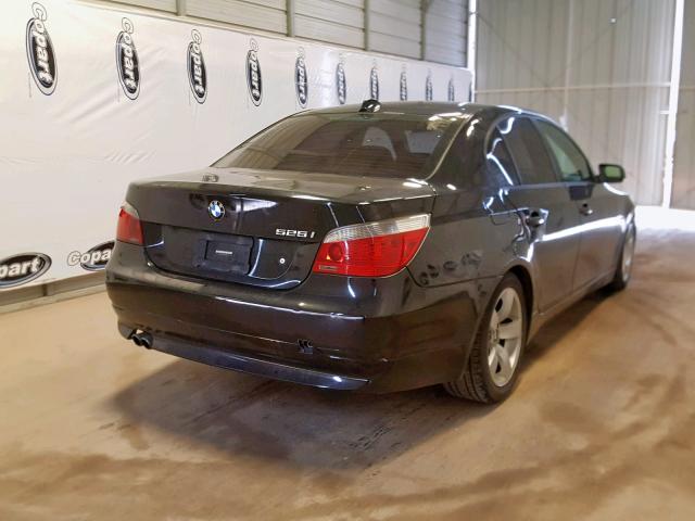 WBANE53547CY04335 - 2007 BMW 525 I BLACK photo 4