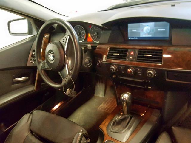 WBANE53547CY04335 - 2007 BMW 525 I BLACK photo 9