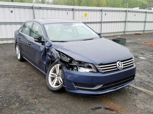 1VWBT7A32EC046675 - 2014 VOLKSWAGEN PASSAT SE BLUE photo 1