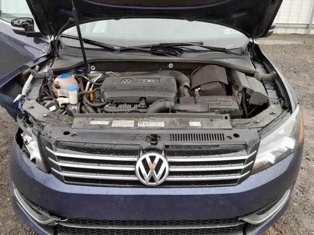 1VWBT7A32EC046675 - 2014 VOLKSWAGEN PASSAT SE BLUE photo 7